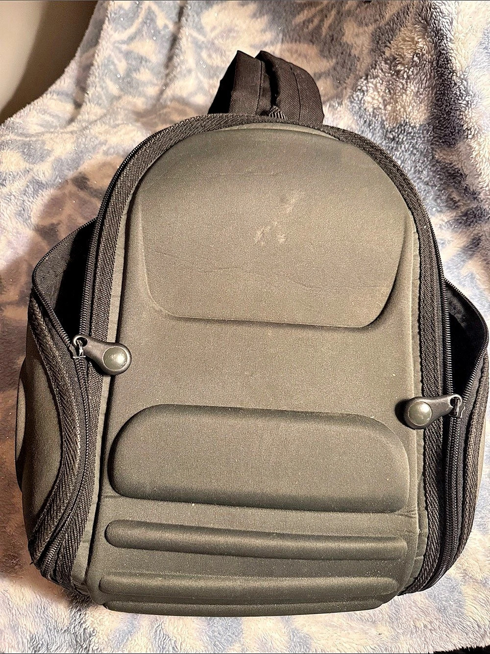 Structured Backpack in Dark Gray & Black